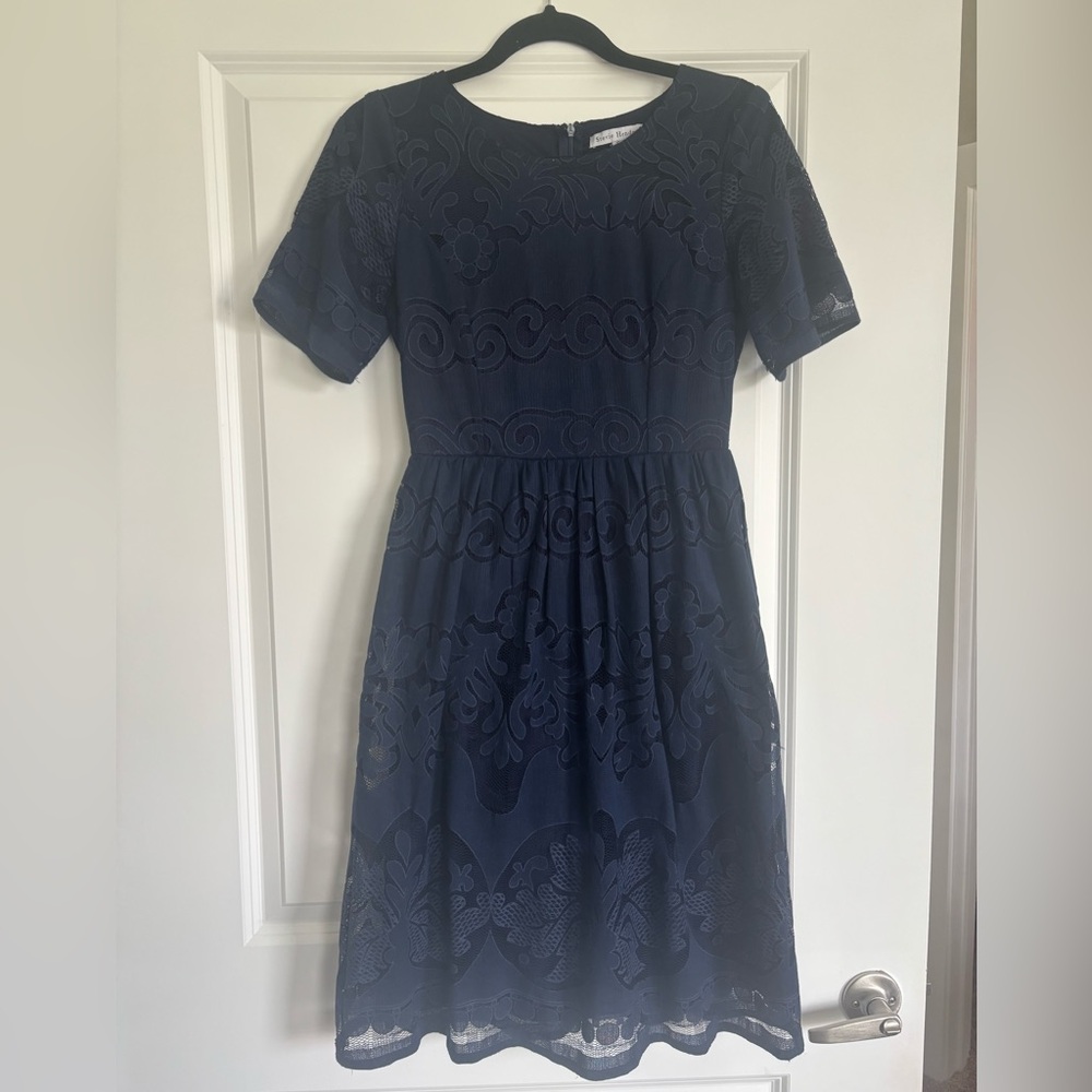 Blue Midi Fit & Flare Stevie Hender Dress